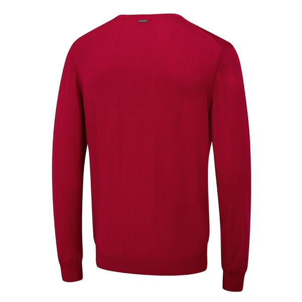 Ping Sullivan Men's V Neck Sweater - Rich Red