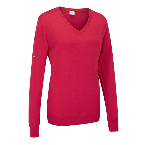 Ping Tatton Ladies V Neck Sweater - Rosebud