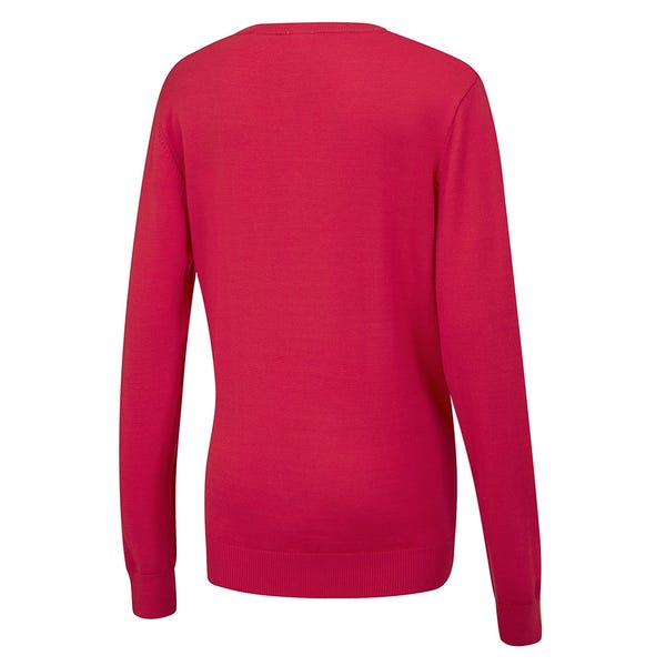 Ping Tatton Ladies V Neck Sweater - Rosebud