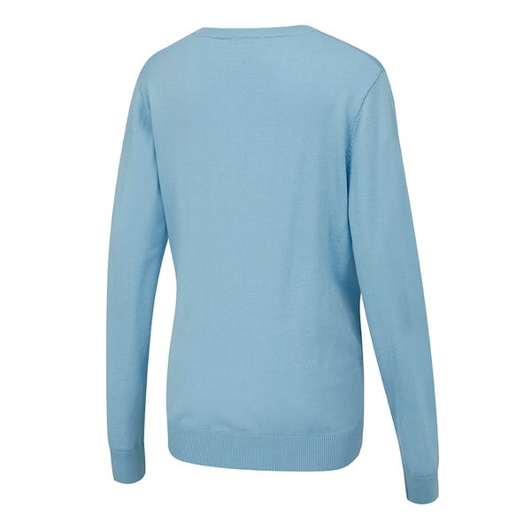 Ping Tatton Ladies V Neck Sweater - Sky Blue