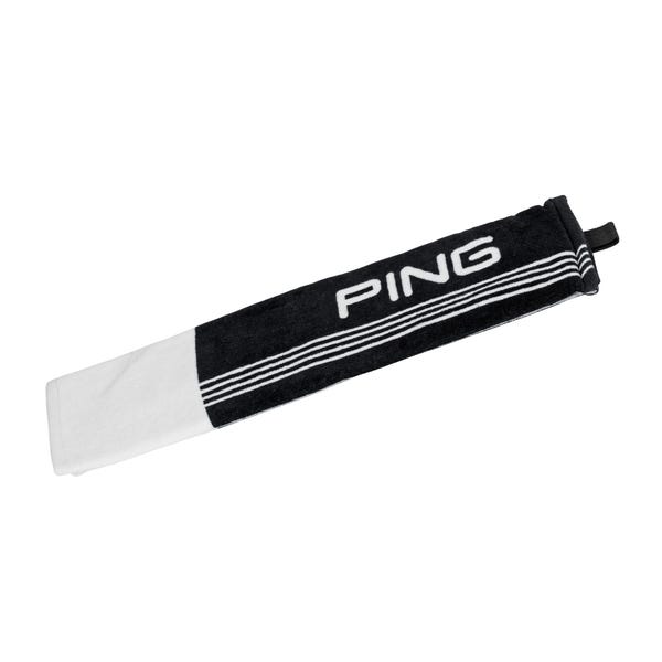 ping Tri Fold Golf Towel - Black/White