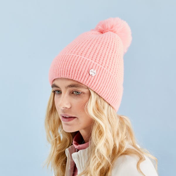 ping Wren Ladies Fleece Lined Bobble Hat - Quartz