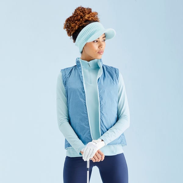 ping Samantha Ladies Insulated Reversible Vest - Opal/Blue Fusion Multi