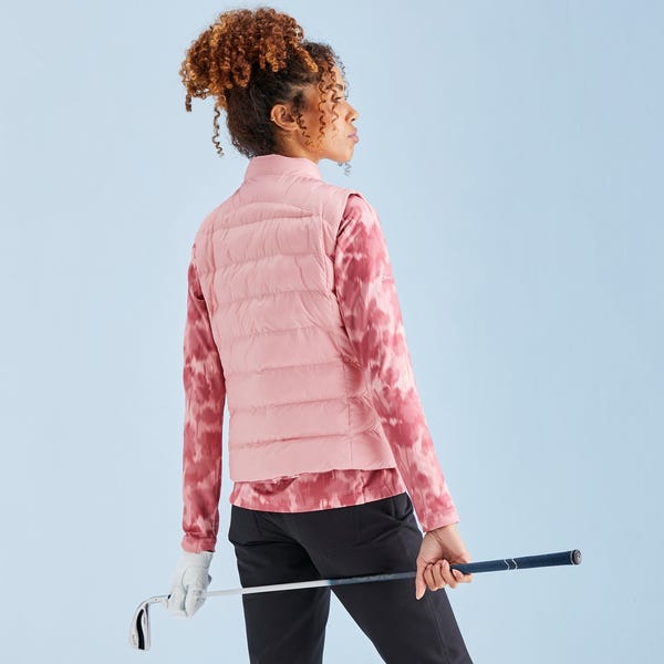 Ping Samantha Ladies Insulated Reversible Vest - Quartz/Rose Multi