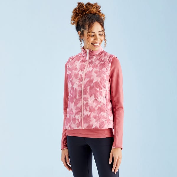 Ping Samantha Ladies Insulated Reversible Vest - Quartz/Rose Multi