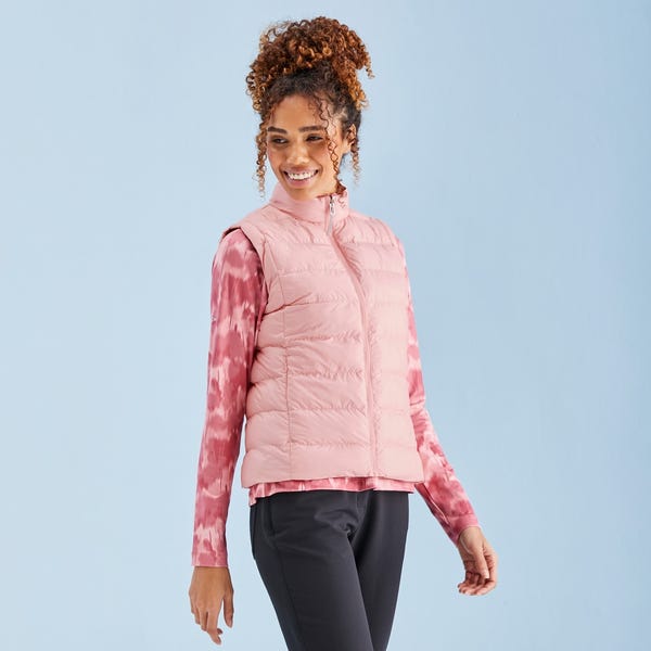 ping Samantha Ladies Insulated Reversible Vest - Quartz/Rose Multi