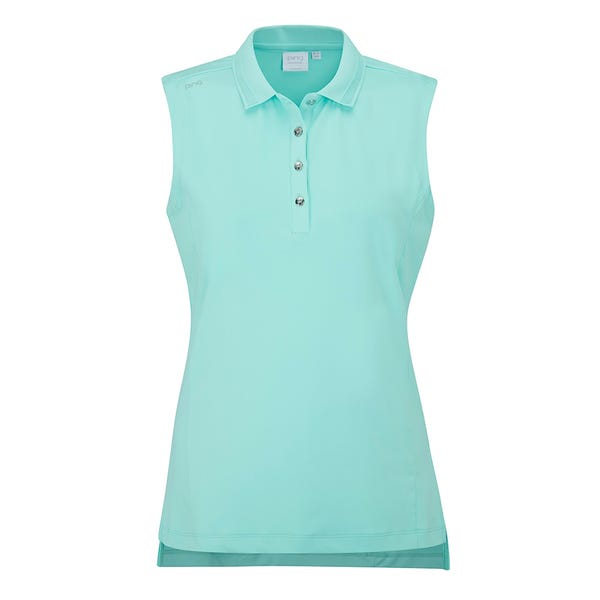 ping Solene Ladies Sleeveless Polo Shirt - Aruba Blue