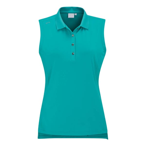 Ping Solene Ladies Sleeveless Polo Shirt - Bright Aqua