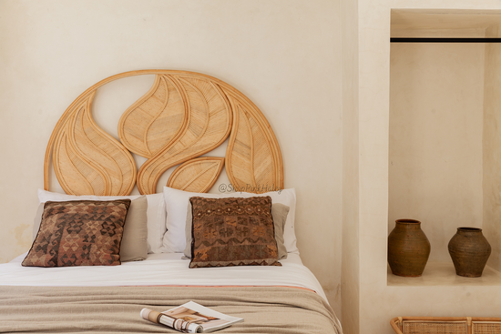 Pink Haley Altadena Palm Leaf Headboard - California King Size (Los Angeles/Local Delivery Only)