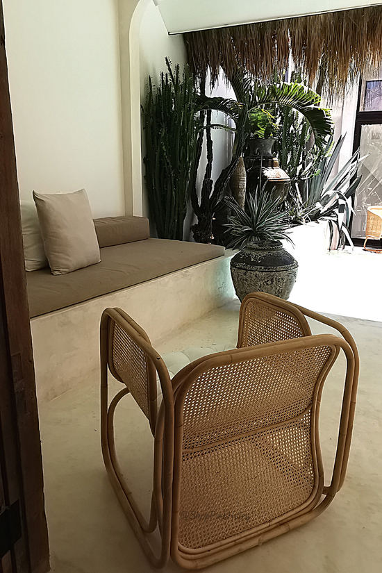 Pink Haley Cane Rattan Armchair (Los Angeles/Local Delivery Only)