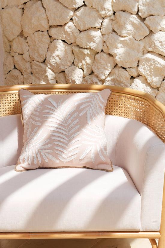 Pink Haley Kayla Hand-loomed Organic Cotton Throw Pillow Cover