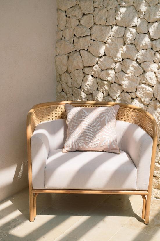 Pink Haley Kayla Hand-loomed Organic Cotton Throw Pillow Cover