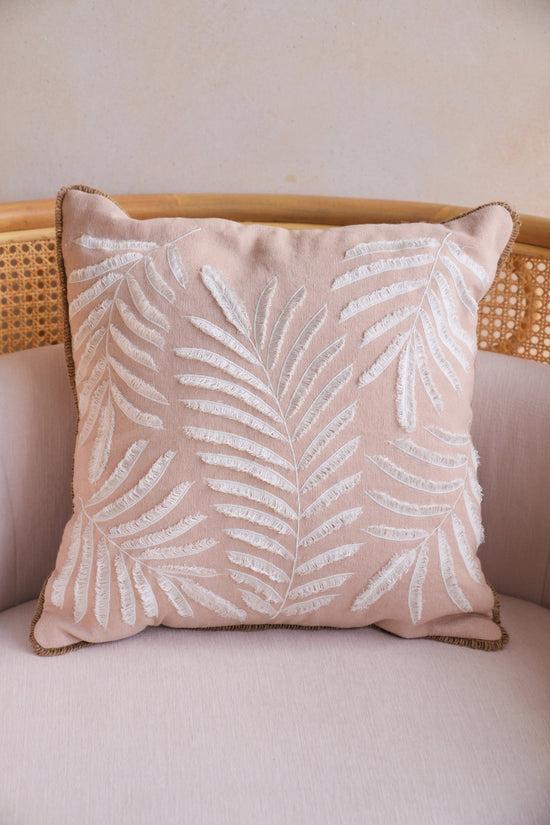 Pink Haley Kayla Hand-loomed Organic Cotton Throw Pillow Cover