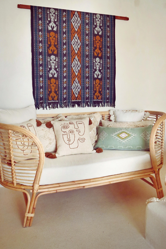 Pink Haley Nevaeh Hand-loomed Organic Cotton Throw Pillow Cover In Cream