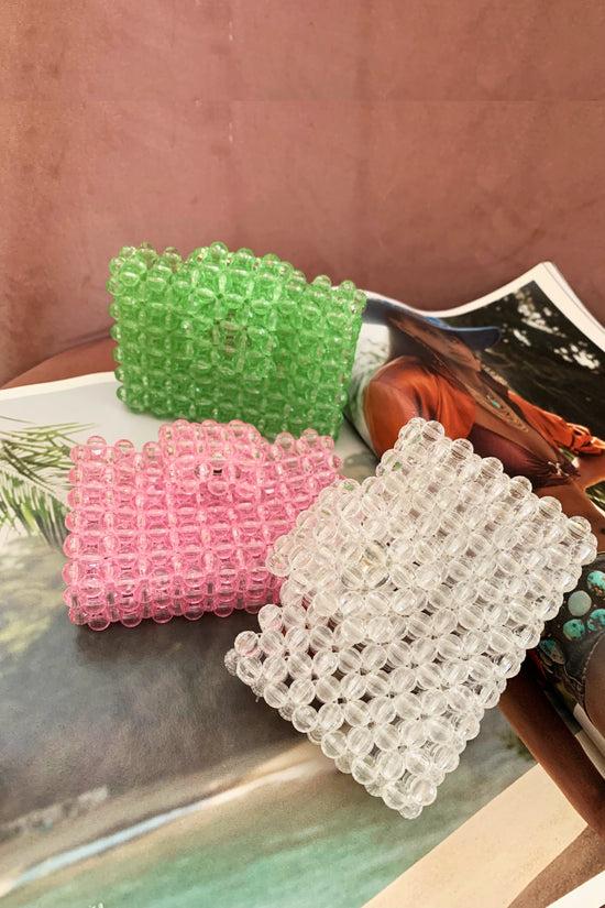 Pink Haley Addison Handmade Beaded Card Case