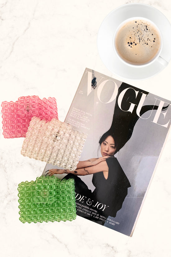 Pink Haley Addison Handmade Beaded Card Case