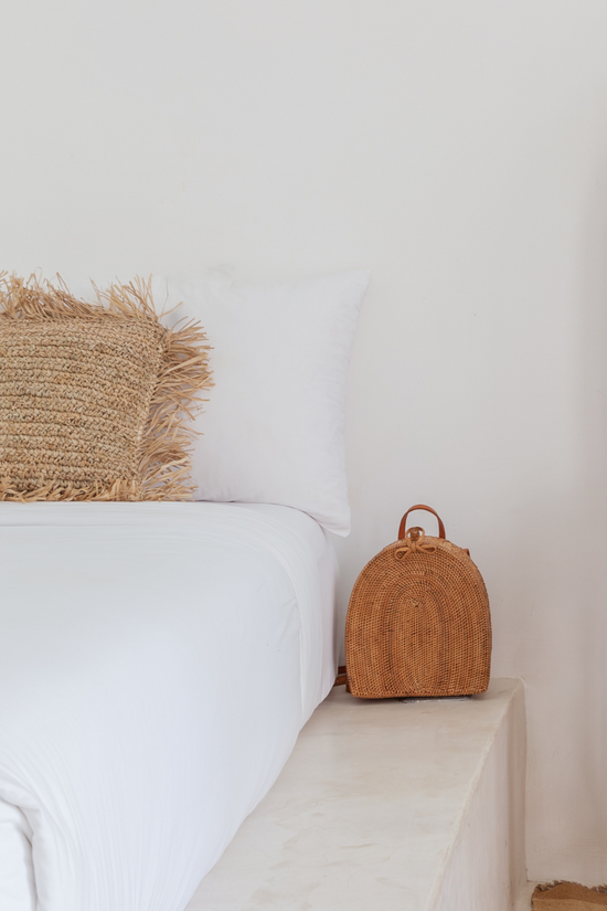 pink haley Arch Rattan Backpack