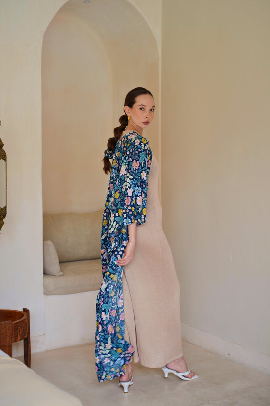 Pink Haley Botanical-Print Travel Kimono Duster