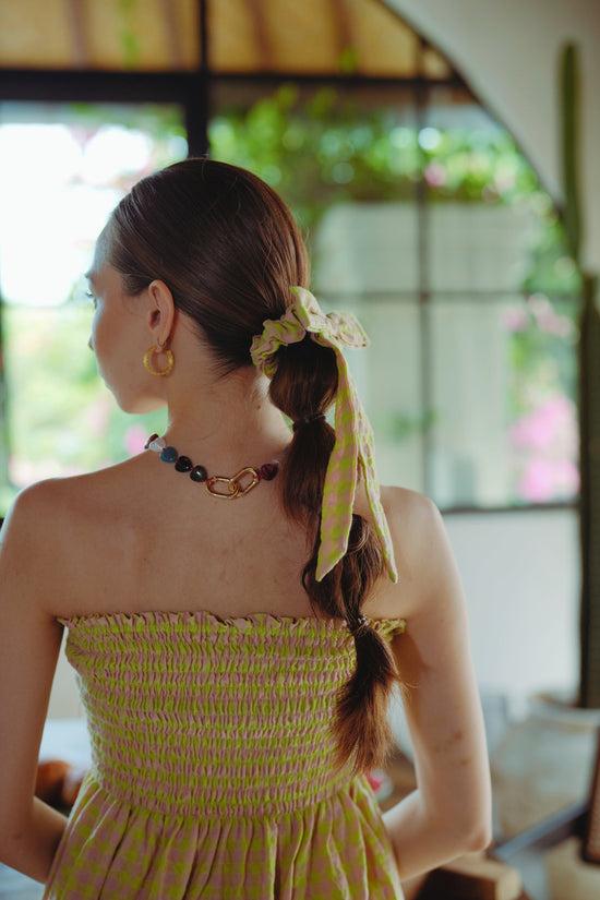 Pink Haley Bow Hair Tie In Lemonade