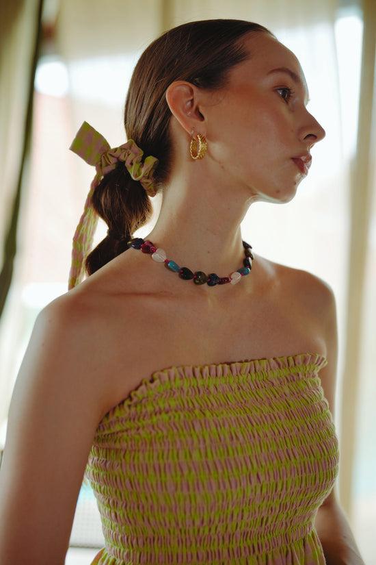 Pink Haley Bow Hair Tie In Lemonade