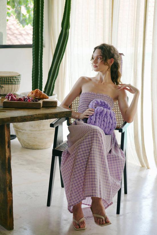 Pink Haley Bow Hair Tie In Lilac