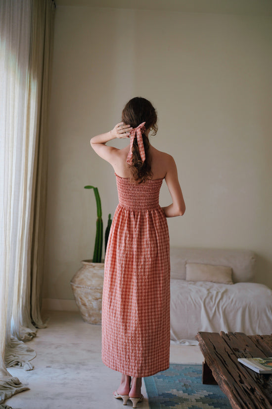 Pink Haley Bow Hair Tie In Persimmon