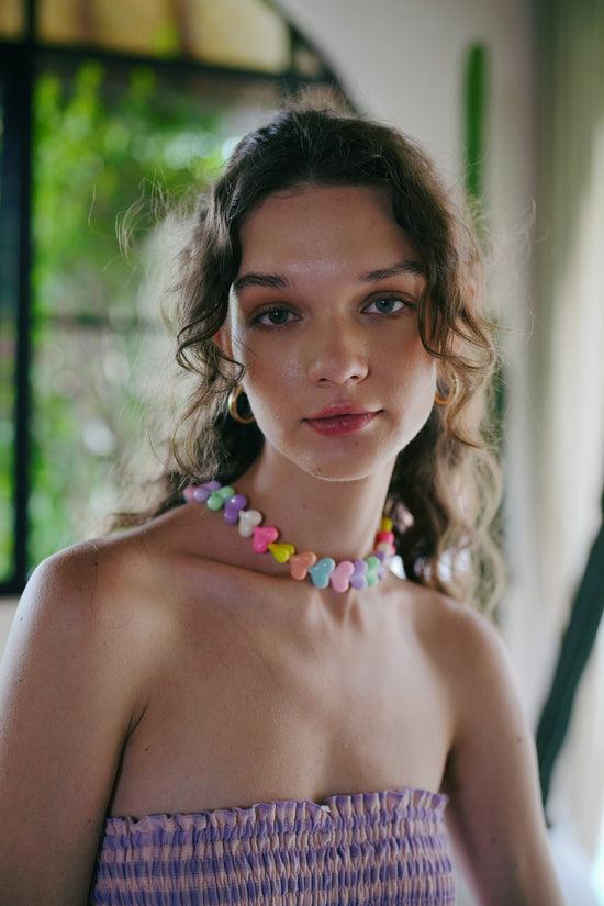 Pink Haley Candy Heart Necklace