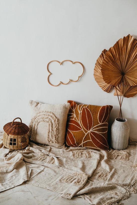 Pink Haley Cloud Rattan Wall Hanging Decor