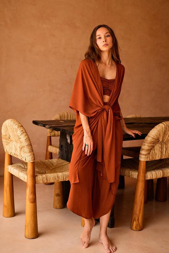 Pink Haley Kaia Flowy Kimono Wrap Duster