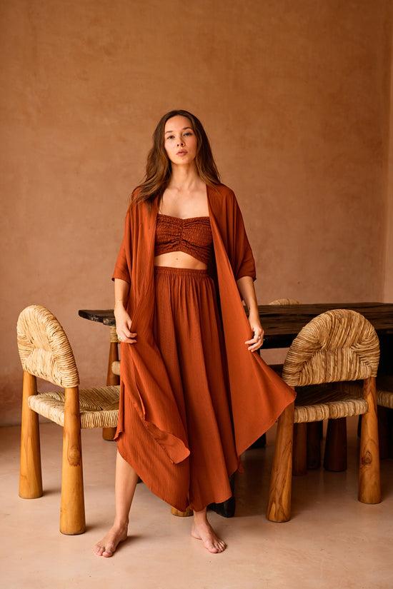 Pink Haley Kaia Flowy Kimono Wrap Duster