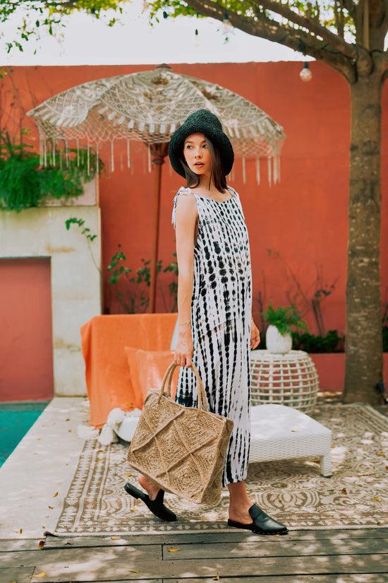 Pink Haley Kylie Crochet Premium Raffia Tote