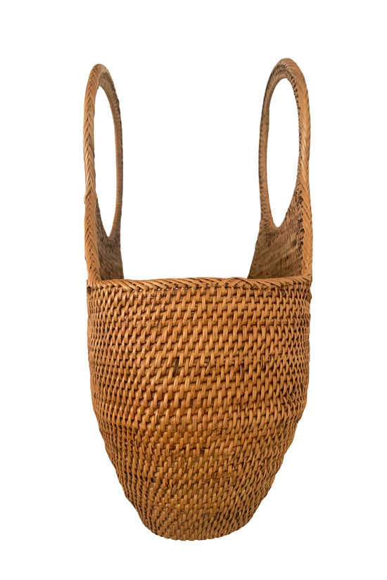 Pink Haley Lora Rattan Beach Tote