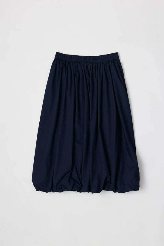 Pink Haley Marie Midi Bubble Skirt In Navy Blue