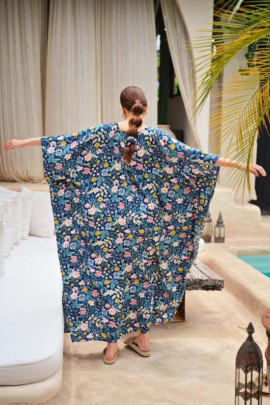 Pink Haley Oaklynn Kaftan Dress In Botanical