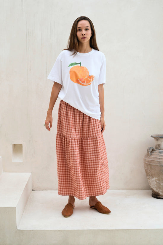 Pink Haley Orange Supima Cotton T-Shirt