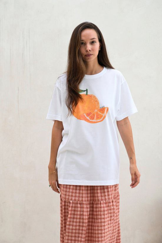 Pink Haley Orange Supima Cotton T-Shirt