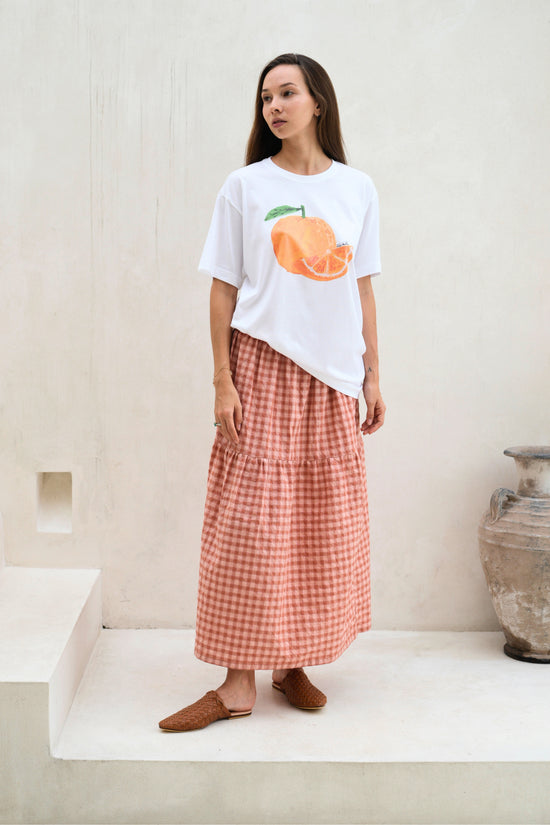 Pink Haley Orange Supima Cotton T-Shirt
