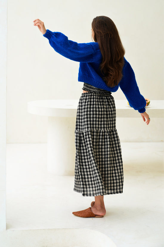 Pink Haley Rachel Wool Cardigan In Blue