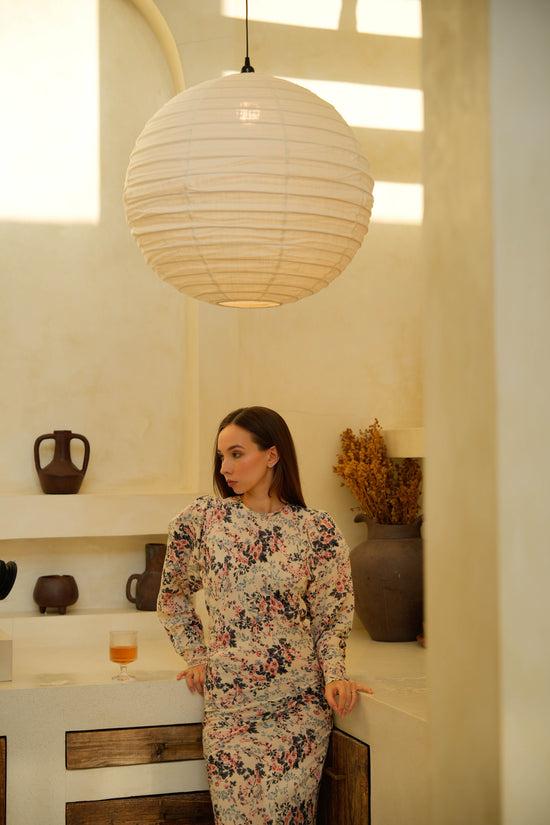 Pink Haley Round Shape Linen Pendant Light Shade