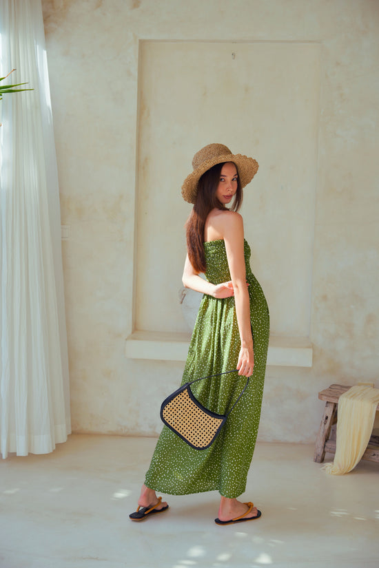 Pink Haley Stacy Handwoven Raffia Straw Hat