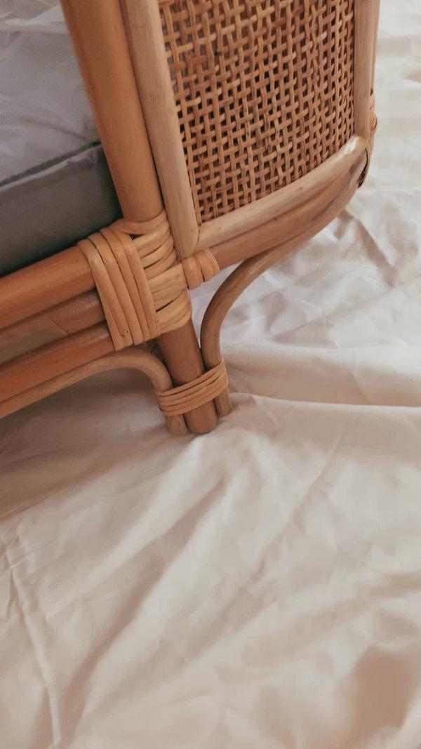 Pink Haley The Rancho Rattan Pet Bed Small Size