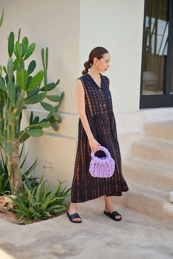 Pink Haley Tina Midi Dress In Black Multi