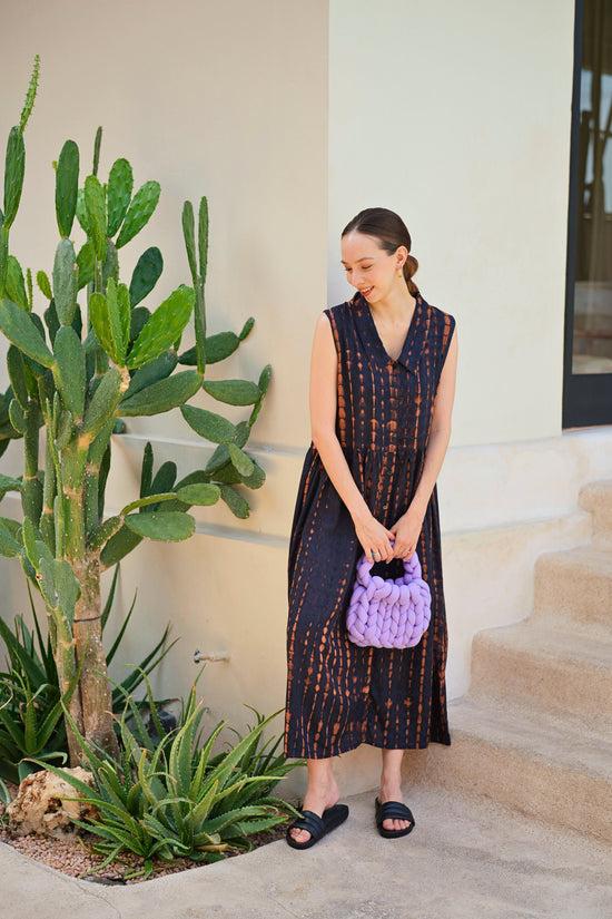 Pink Haley Tina Midi Dress In Black Multi