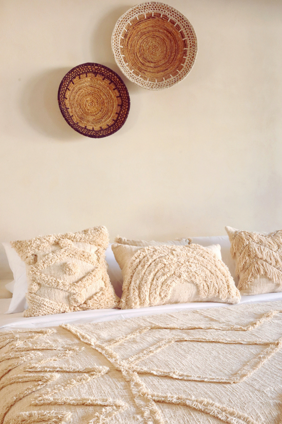 Pink Haley Rainbow Hand-loomed Organic Cotton Lumbar Cover In Cream