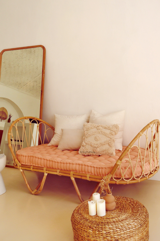 Pink Haley Savannah Hand-loomed Organic Cotton Throw Pillow Cover In Cream