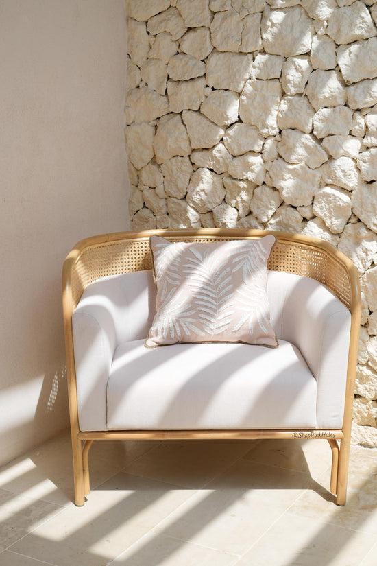 Pink Haley The Paramount Rattan Cane Accent Chair - Set Of 2 Chairs (Los Angeles/Local Delivery Only)