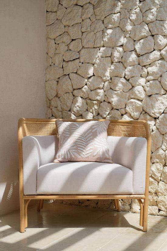 Pink Haley The Paramount Rattan Cane Accent Chair - Set Of 2 Chairs (Los Angeles/Local Delivery Only)