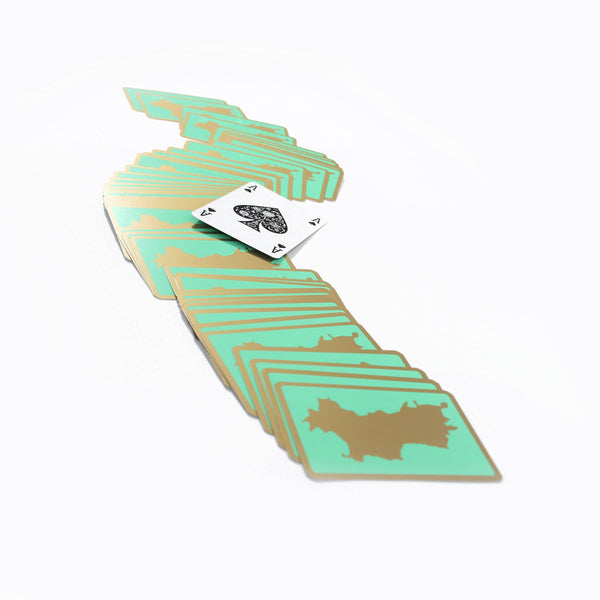 Pink House Mustique Bridge Set 2 Decks Of Playing Cards PINK & GREEN