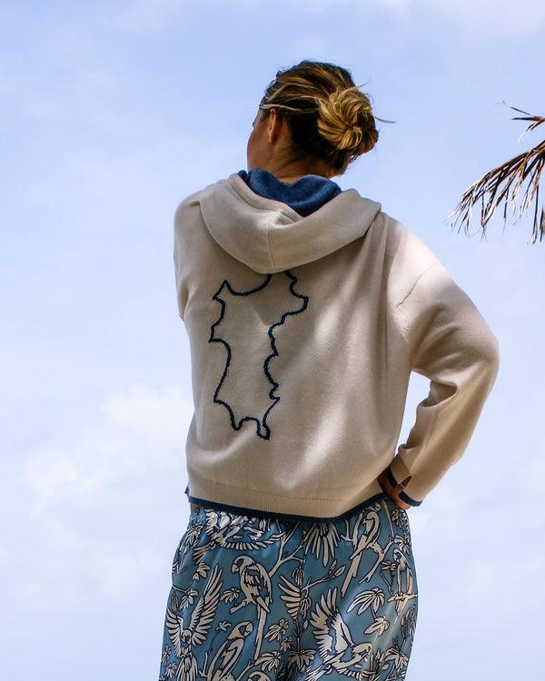 Pink House Mustique Cashmere Hoodie MUSTIQUE ISLAND