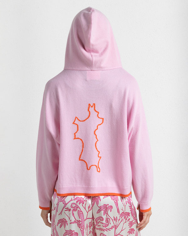 Pink House Mustique Cashmere Hoodie MUSTIQUE ISLAND